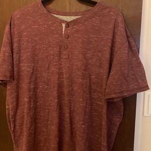 Men's Heathered Red Short Sleeve Shirt